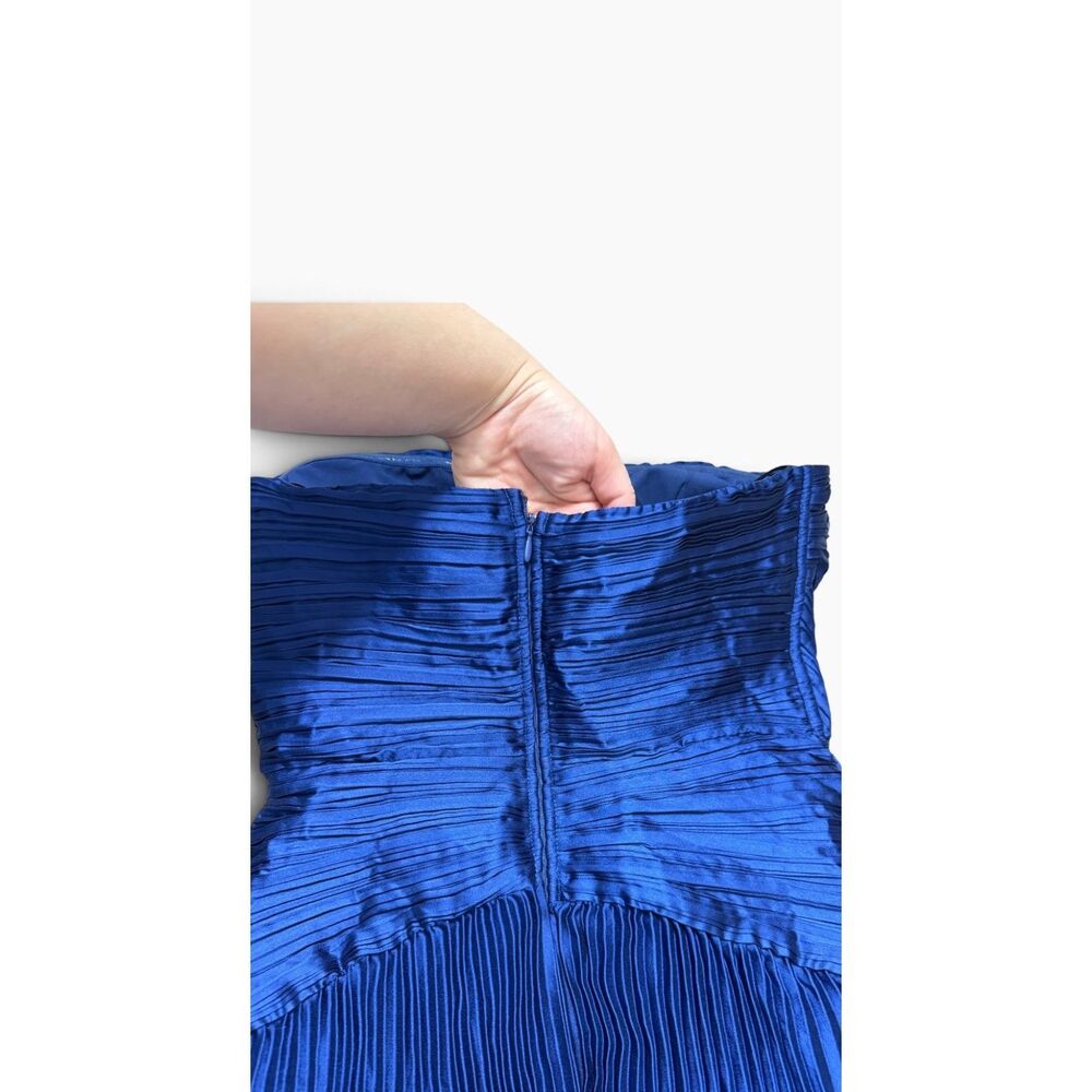 Lulus Royal Blue Strapless Pleated Dress Size M - Picture 7 of 10